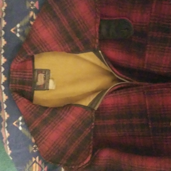 1950s Woolrich Mackinaw Wool Hunting Coat Jacket Size 38 Red Tartan Plaid - Picture 12 of 12